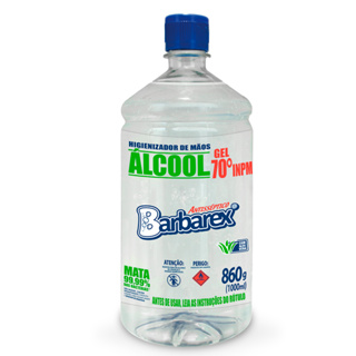 Álcool Gel Elimina 99,9% Das Bacterias 70 Barbarex 860g em Oferta na Shopee