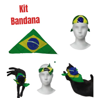 Kit Com 40, 50 Ou 60 Bandana Triangulo 80x54cm Bandeira Brasil Tecido em Oferta na Shopee