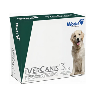 Remedio para carrapato, pulgas e sarna Ivercanis 3mg e 6 mg C/4 Comprimidos em Oferta na Shopee