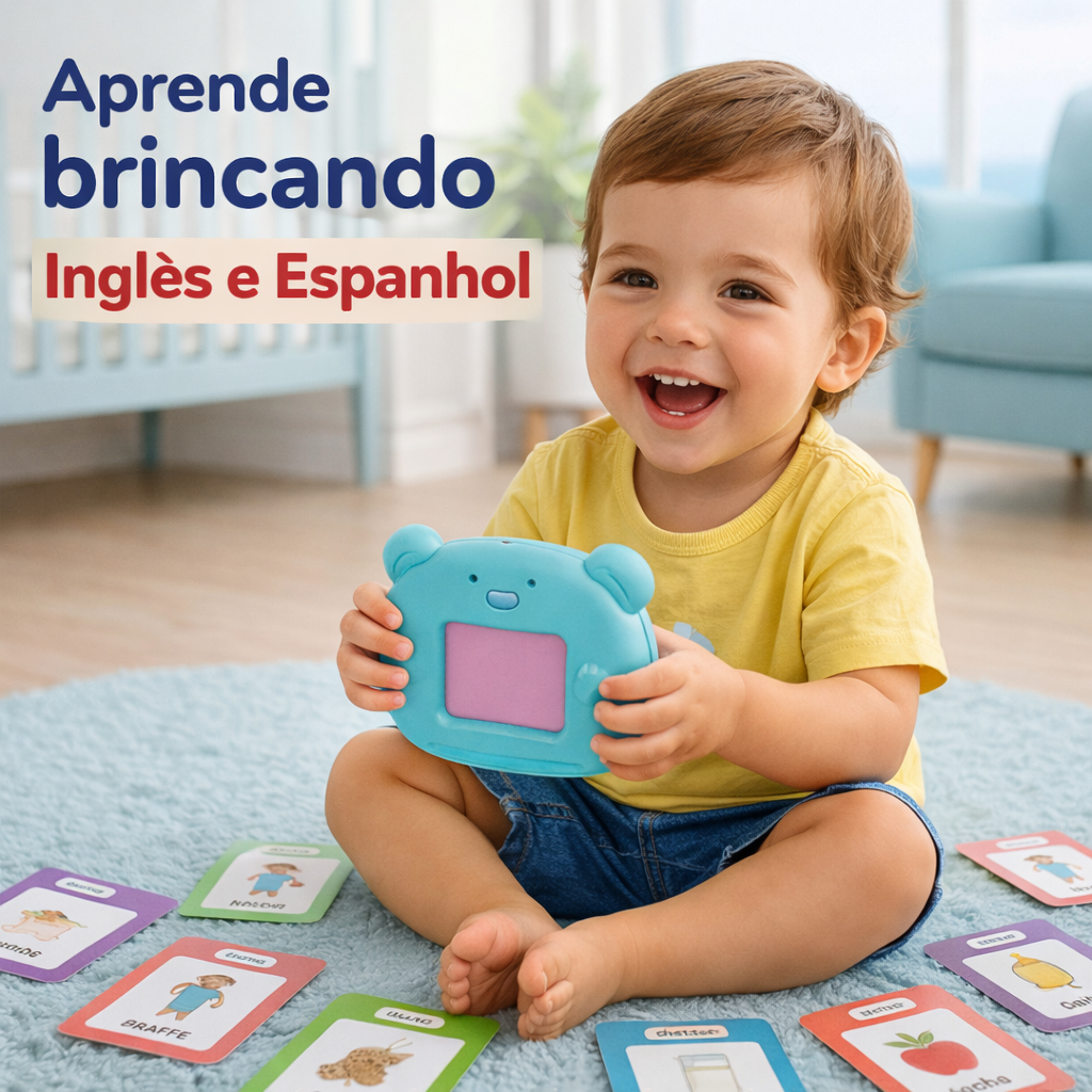 Jogo Didático Baby Ensina Inglês E Espanhol Brincando Com 224 Palavras Brinquedo Presente Criativo