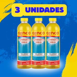 Kit 3 Clarificante Auxiliar de Filtração Genco Genfloc Piscina 1L em Oferta na Shopee