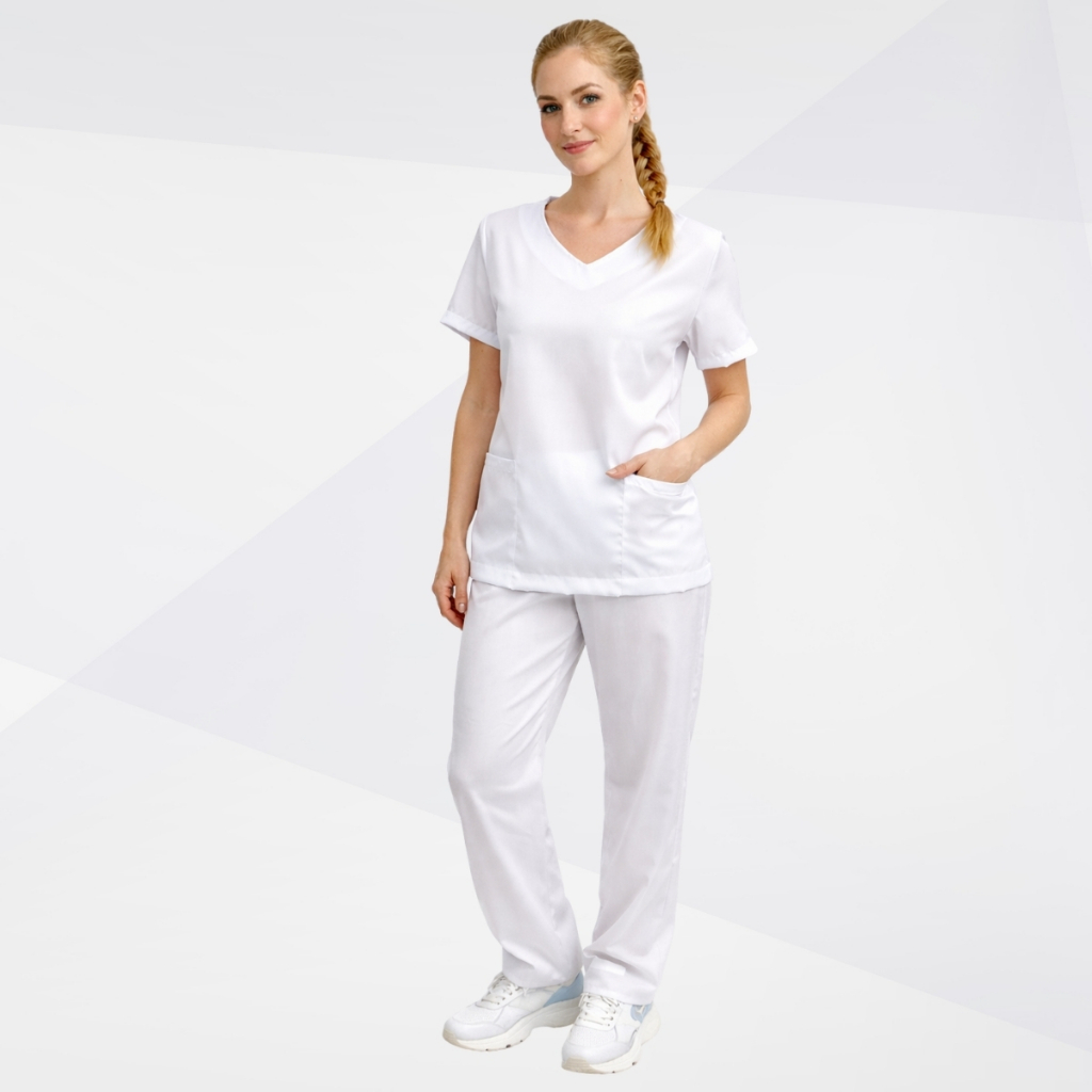 Conjunto Scrub Pijama Cirúrgico Feminino Uniforme Privativo Profissional Oxford