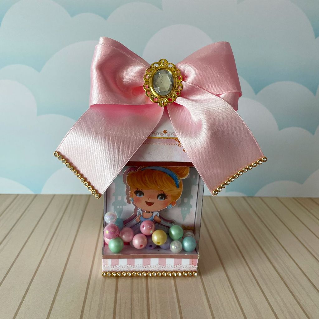 ✨ Caixa Milk Vitrine Luxo - Princesas da Disney, Baby - Papelaria Personalizada - Lembrancinha de Festa