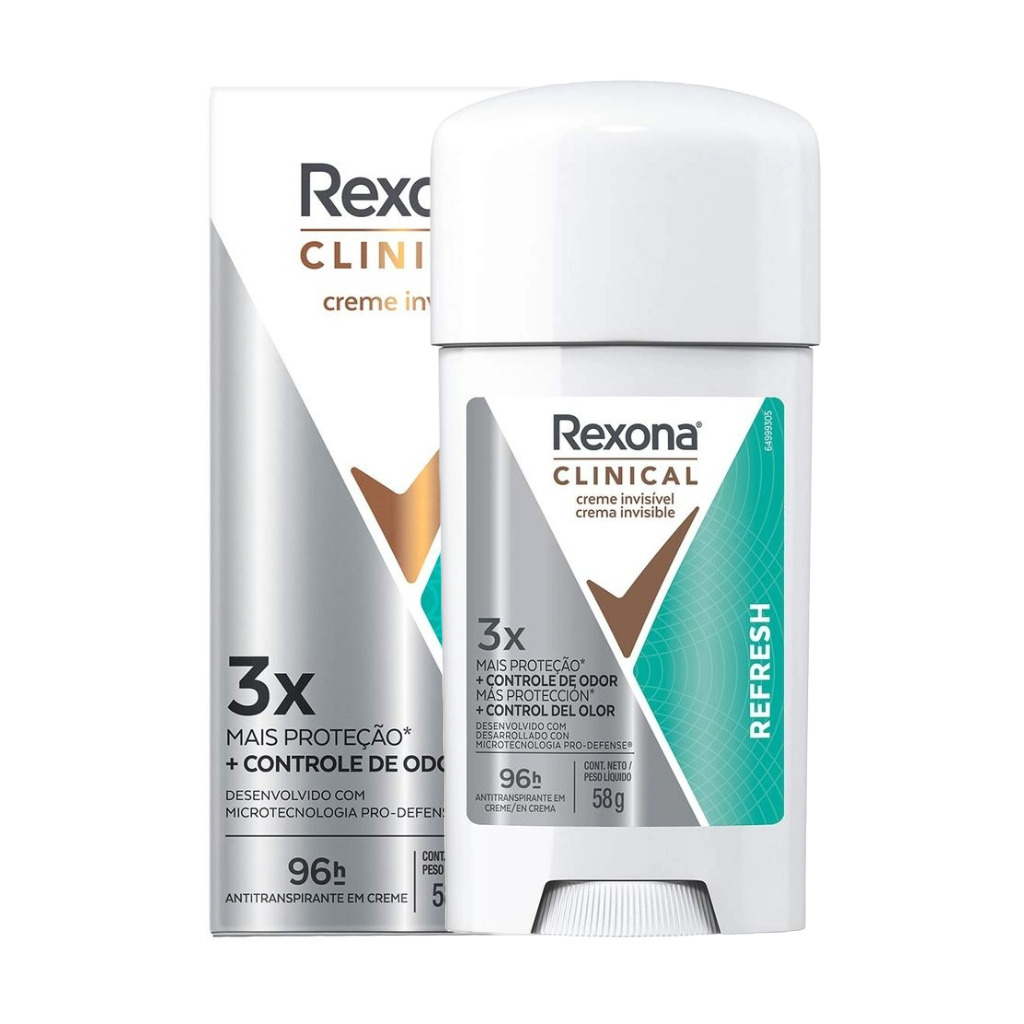 Desodorante Antitranspirante Rexona Clinical Refresh 58g Creme