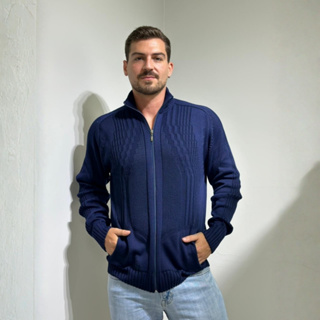 Casaco Masculino Luxoso Inverno Elegante Tendência Premium Tricot Blusa de Frio em Oferta na Shopee