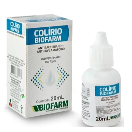 Colirio Veterinário Biofarm 20ml - USO VET em Oferta na Shopee