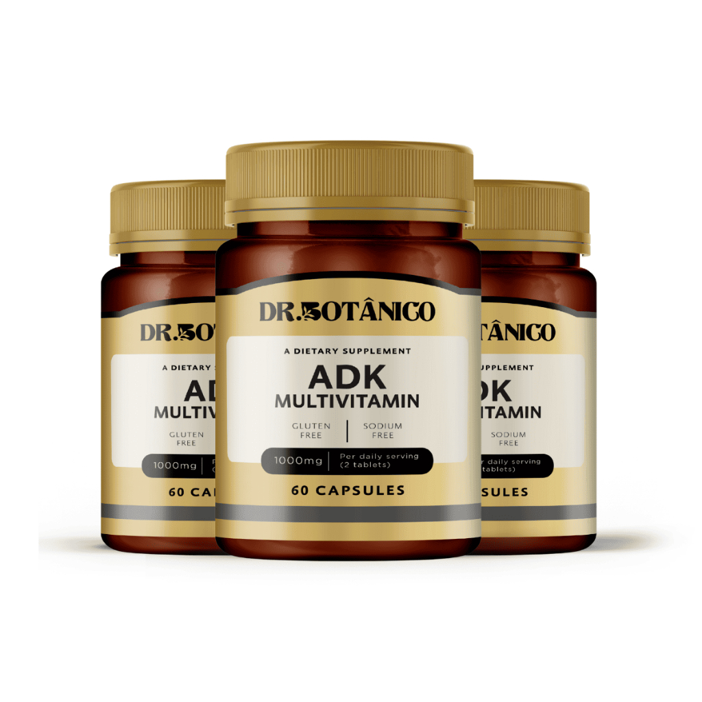 KIT 3 UN ADK MULTIVITAMÍNICO 500MG 60CAPS DR. BOTÂNICO