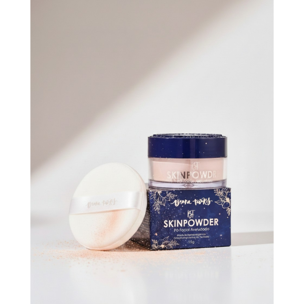 Pó Facial Solto SkinPowder BT Light – Efeito Aveludado, Selagem e Toque de Veludo
