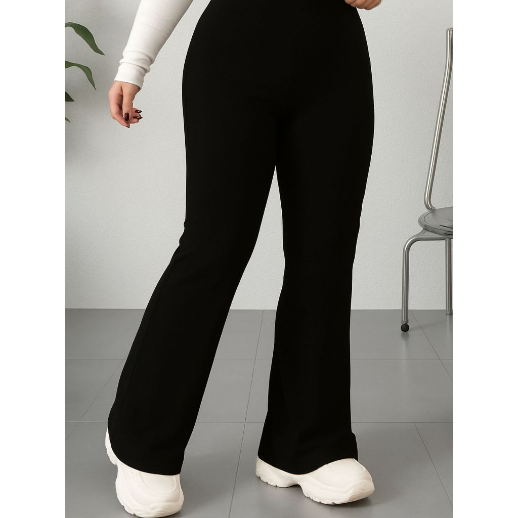Calça Legging Flare Feminina Cintura Alta Academia Ginastica Caminhada Yoga