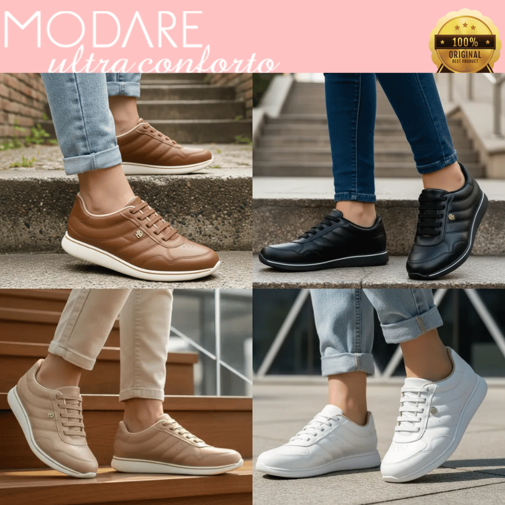 Tênis Modare Ultraconforto Feminino Sapato Casual Leve Macio Conforto Ortopédico Dia a Dia Original em Oferta na Shopee