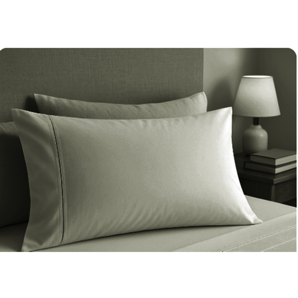 Fronha 80x60  Cinza Percal 200 Fios 100% Algodão Conforto Premium 1 Unidade