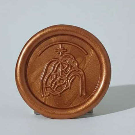 Lacre de Cera SAGRADA FAMILIA  - Jesus - convite casamento > ENVIO IMEDIATO + Fita dupla Face