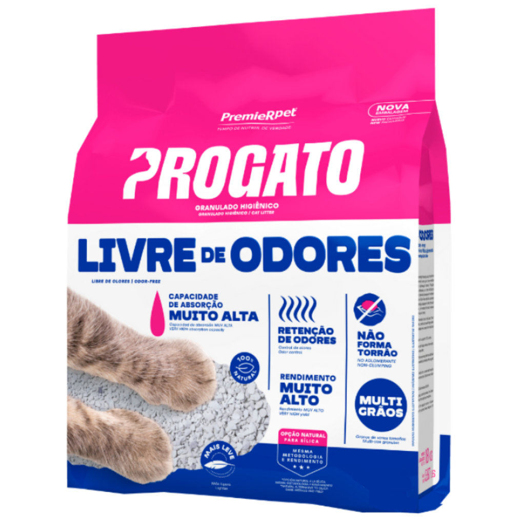 Progato Areia Granulado Branco 100% Biodegradável 10kg
