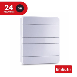 Quadro Distribuição 24 Disjuntores Din Embutir Branco Force Line em Oferta na Shopee
