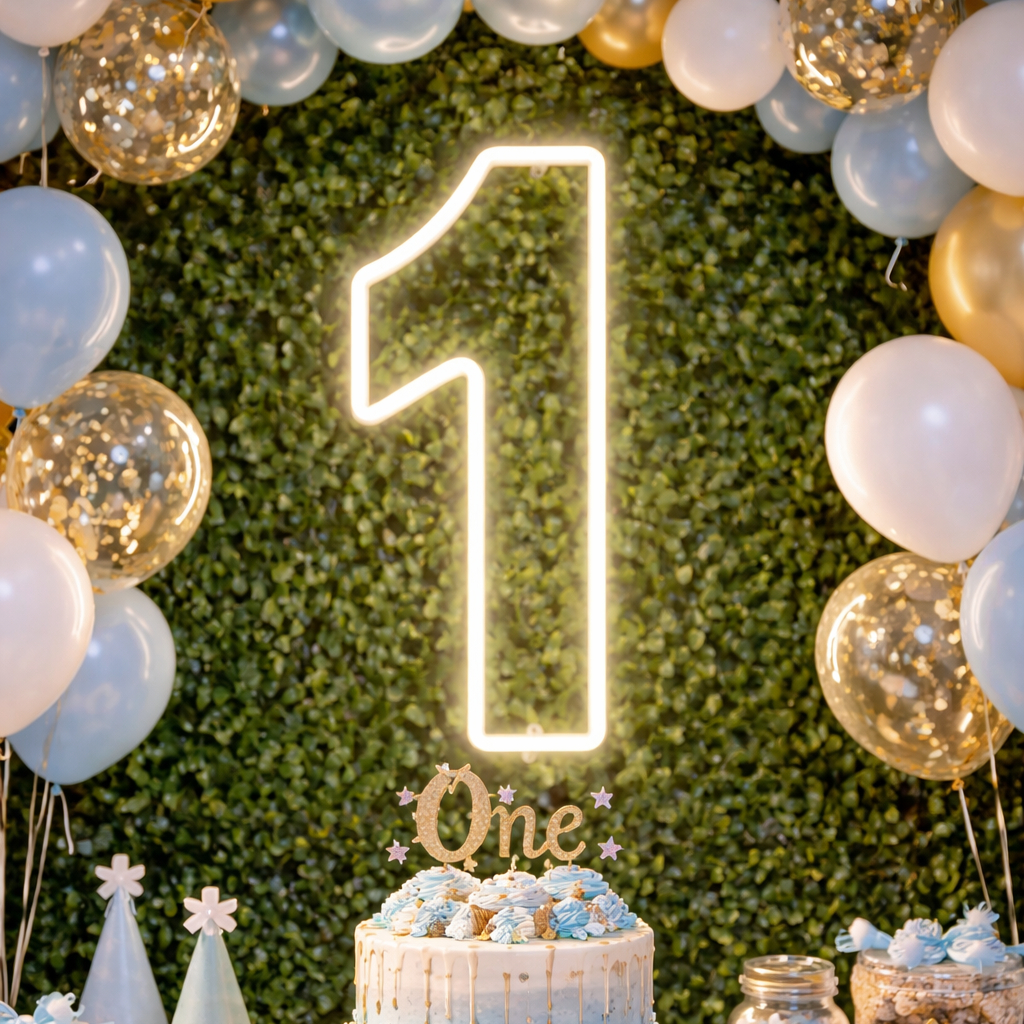 Números LED Neon 50cm 0 a 9 Letreiro Luminoso Decorativo para Festas e Eventos Premium em Oferta na Shopee