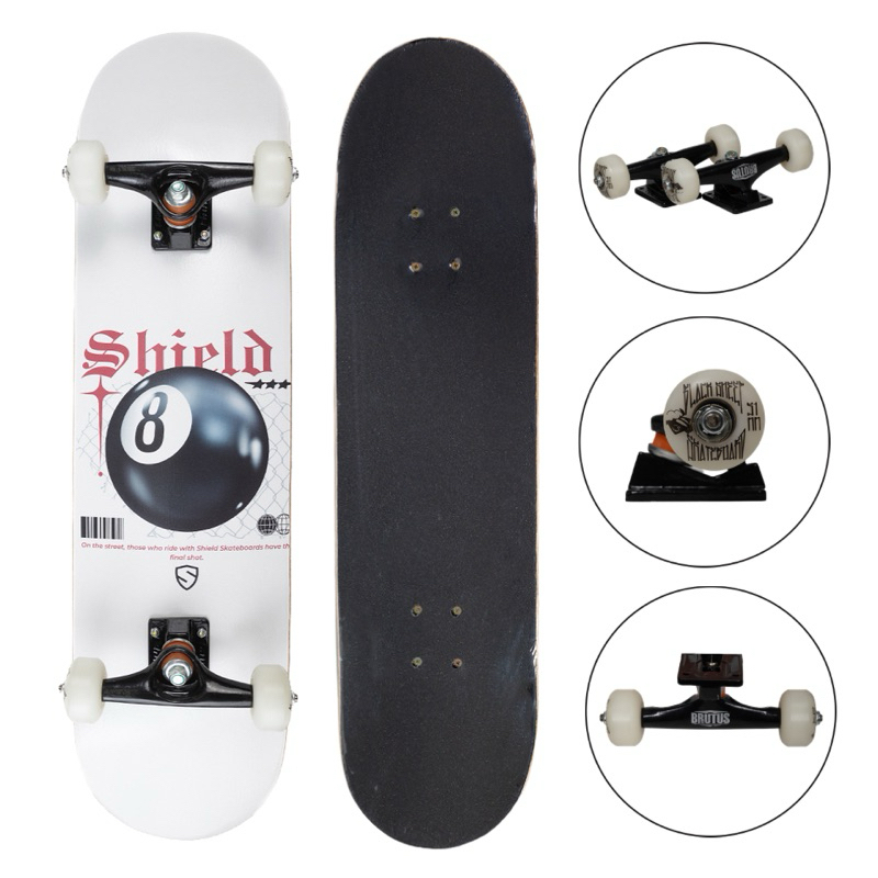 Skate Completo Montado Shield Semi Profissional Até 100kg