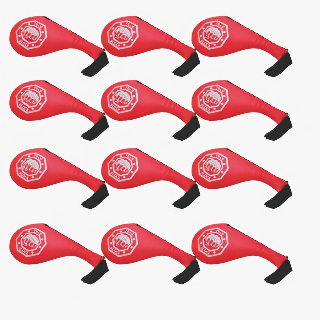Kit 12 Raquetes de Chute Treino Muay Thai Raquete Chute Alto Taekwondo Chute Alto Artes Marciais