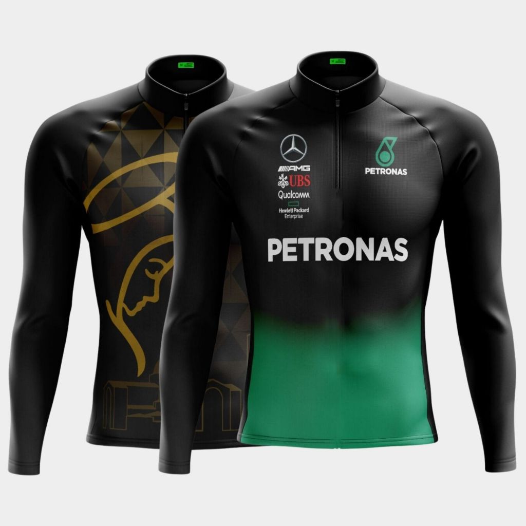 Kit 2 Camisas Camiseta Ciclismo Masculina Manga Comprida Proteção UV Solar Bike Pedal Mtb