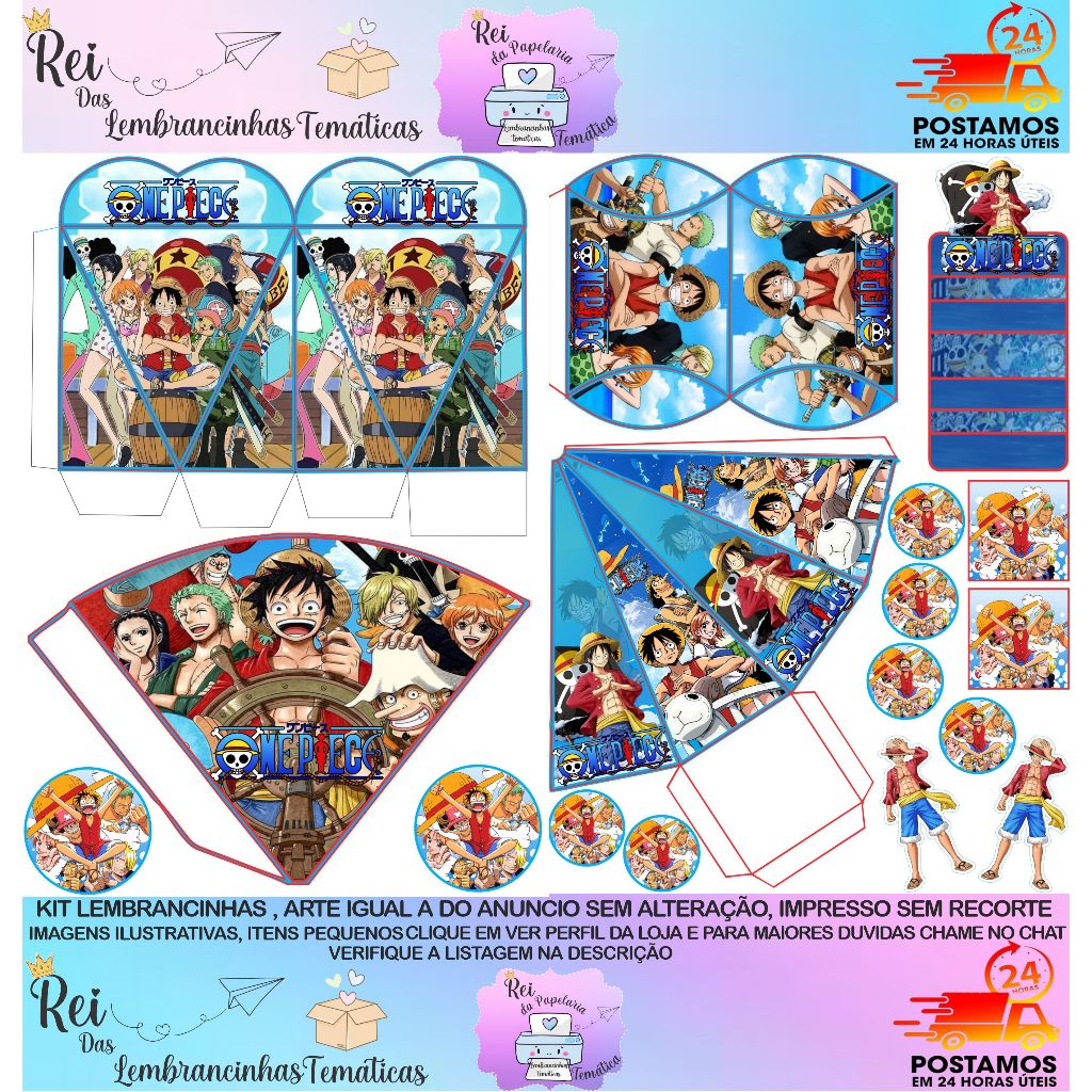 KIT LEMBRANCINHAS ONE PIECE 170 OU 85 ITENS ! ENVIO RAPIDO!!!