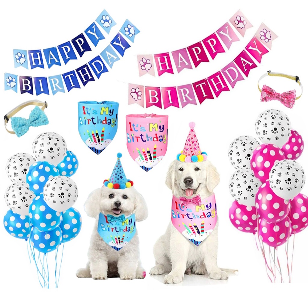Kit Festa de Aniversário para Cachorro Gato – Decoração Completa Pet Birthday em Oferta na Shopee