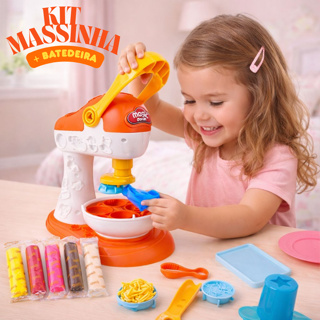 Kit Massinha Batedeira Infantil Formas Criativo 10Cores Brinquedo Interativo Presente Criança Cupcake em Oferta na Shopee