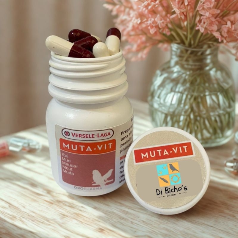 Muta-Vit Versele-Laga Original em Cápsulas | Suplemento Vitamínico para Muda de Penas de Aves