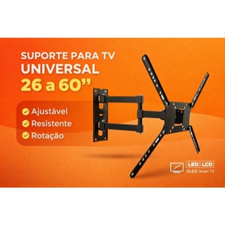 Suporte Para Tv Tri-articulado Lcd Led 26 32 40 42 47 50 55 65 em Oferta na Shopee