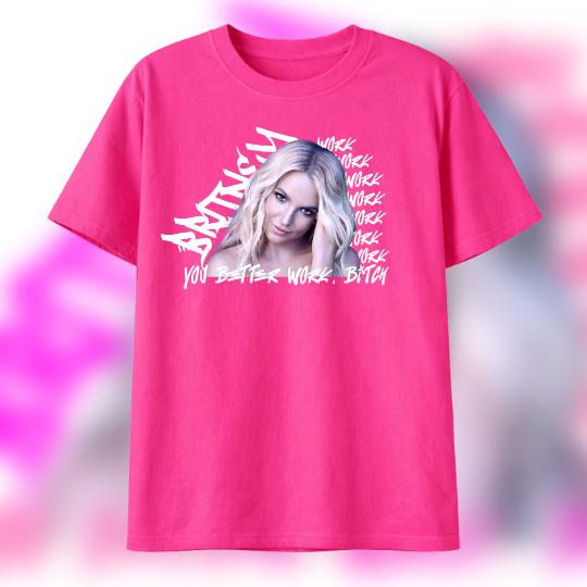 Camiseta You Better Work Britney Spears Iconic Era / Música Internacional l 100% Algodão Unissex