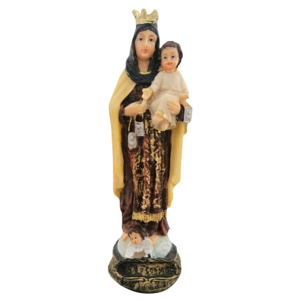 Imagem de Nossa Senhora do Carmo em Resina - 15 cm - Imagem Católica