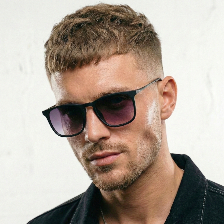 Óculos de Sol Quadrado Premium Preto Degradê Clássico Tendencia Vintage uv400 Masculino Feminino em Oferta na Shopee