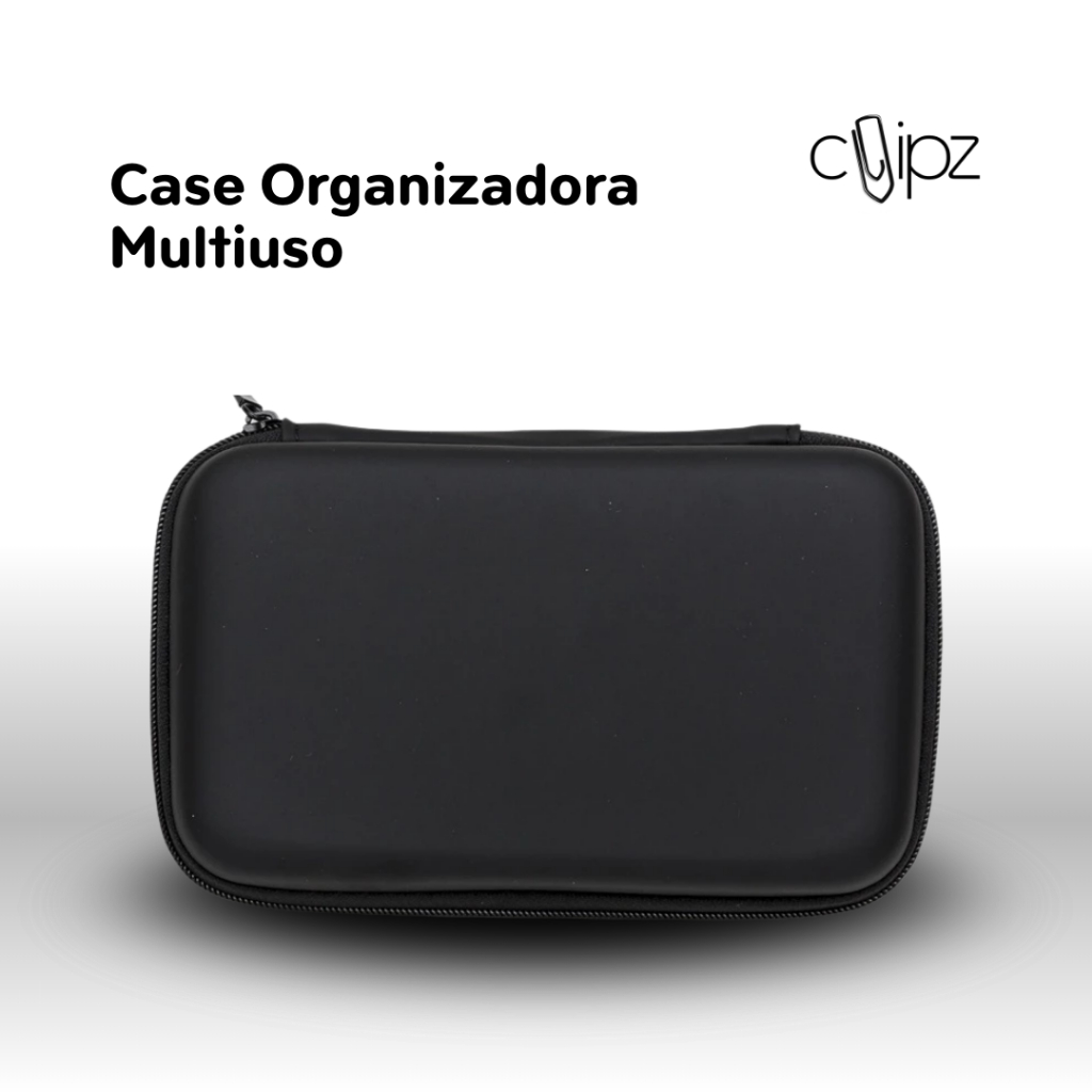Case Organizadora Multiuso Rígido | Estojo para Cabos, Eletrônicos e Acessórios