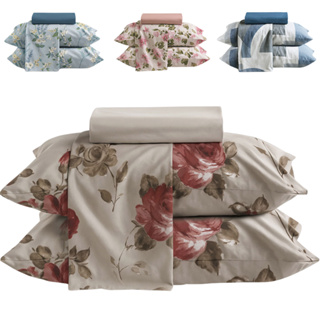 Jogo De Cama Lençol Casal 4 Peças 150 Fios Antialérgico Camesa - Emcompre em Oferta na Shopee