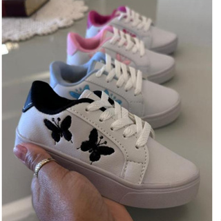 TENIS FEMININO MENINA BORBOLETA em Oferta na Shopee