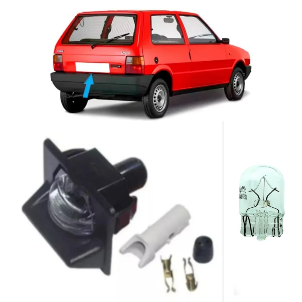 Lanterna Placa Com Soquete é Lâmpada Uno 1984 Até 2001 Mitsubishi L200 1997 Até 2001