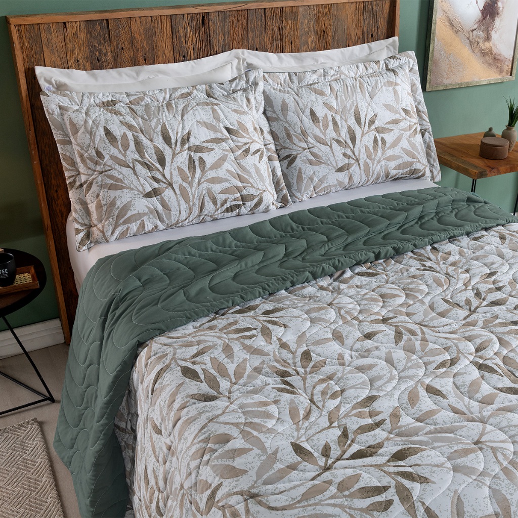 Cobre Leito 200 Fios Solteiro e Queen Dupla Face ipercal Estampado Colori – 2 e 3 Peças