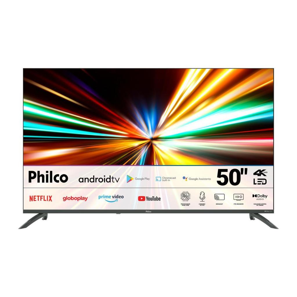 Smart TV 50" Philco 4K LED Dolby Audio P50EAA Bivolt em Oferta na Shopee