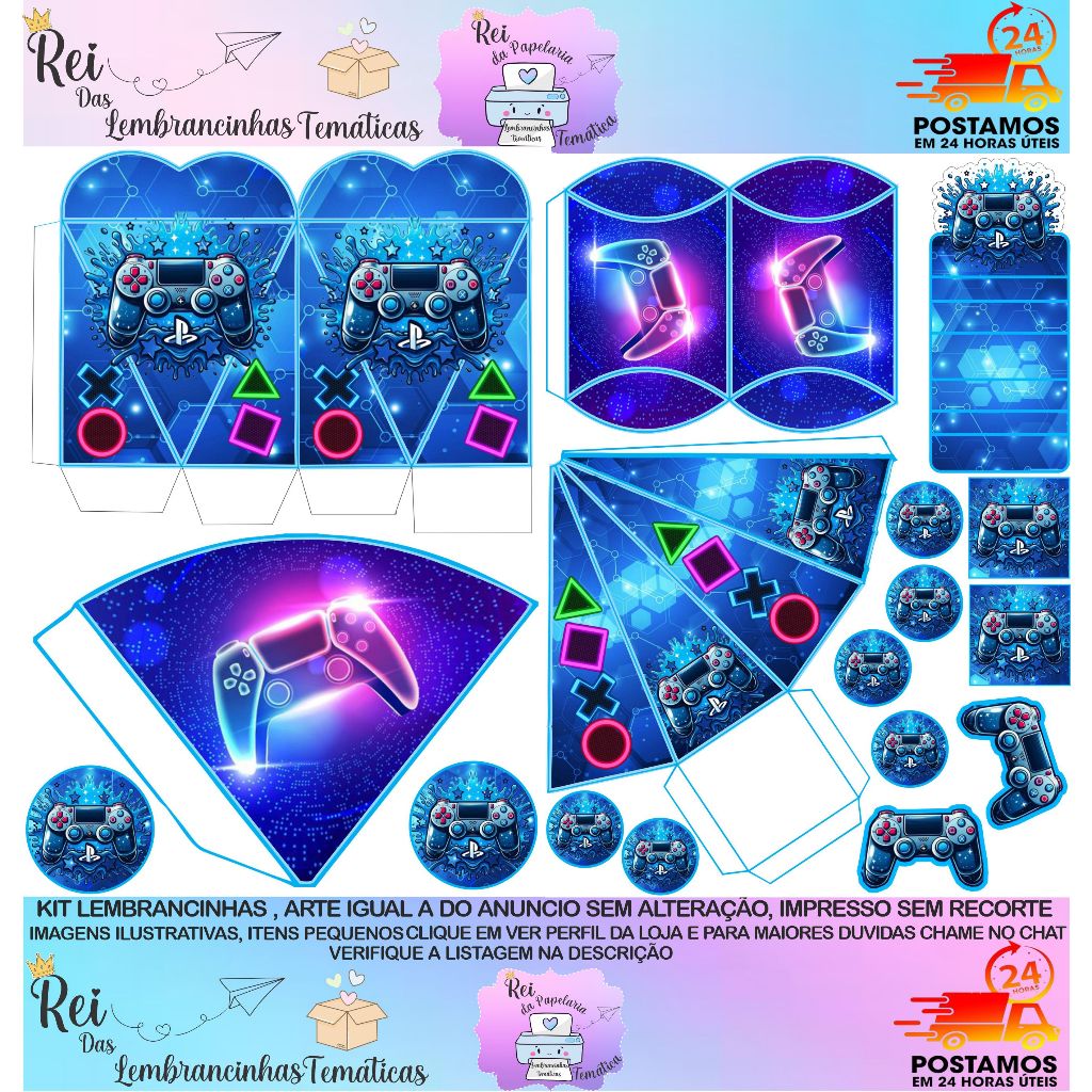 KIT LEMBRANCINHAS GAMES 170 OU 85 ITENS ! ENVIO RAPIDO!!! em Oferta na Shopee