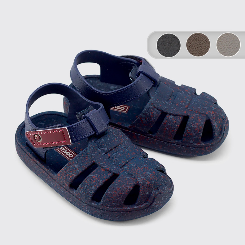 Sandália Menino Mini Baby Oslo Cartago 12118 em Oferta na Shopee