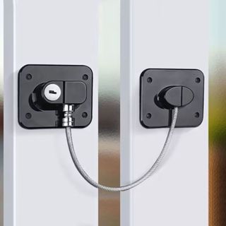 Trava Tranca Com Chave para Geladeira Freezer Porta Janela Gaveta Não Precisa Furar BRANCA/PRETO em Oferta na Shopee