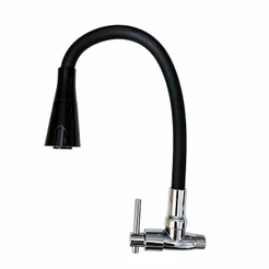 Torneira Gourmet Flexível Bancada Ou Parede Parede Preto sem cano de água por baixo