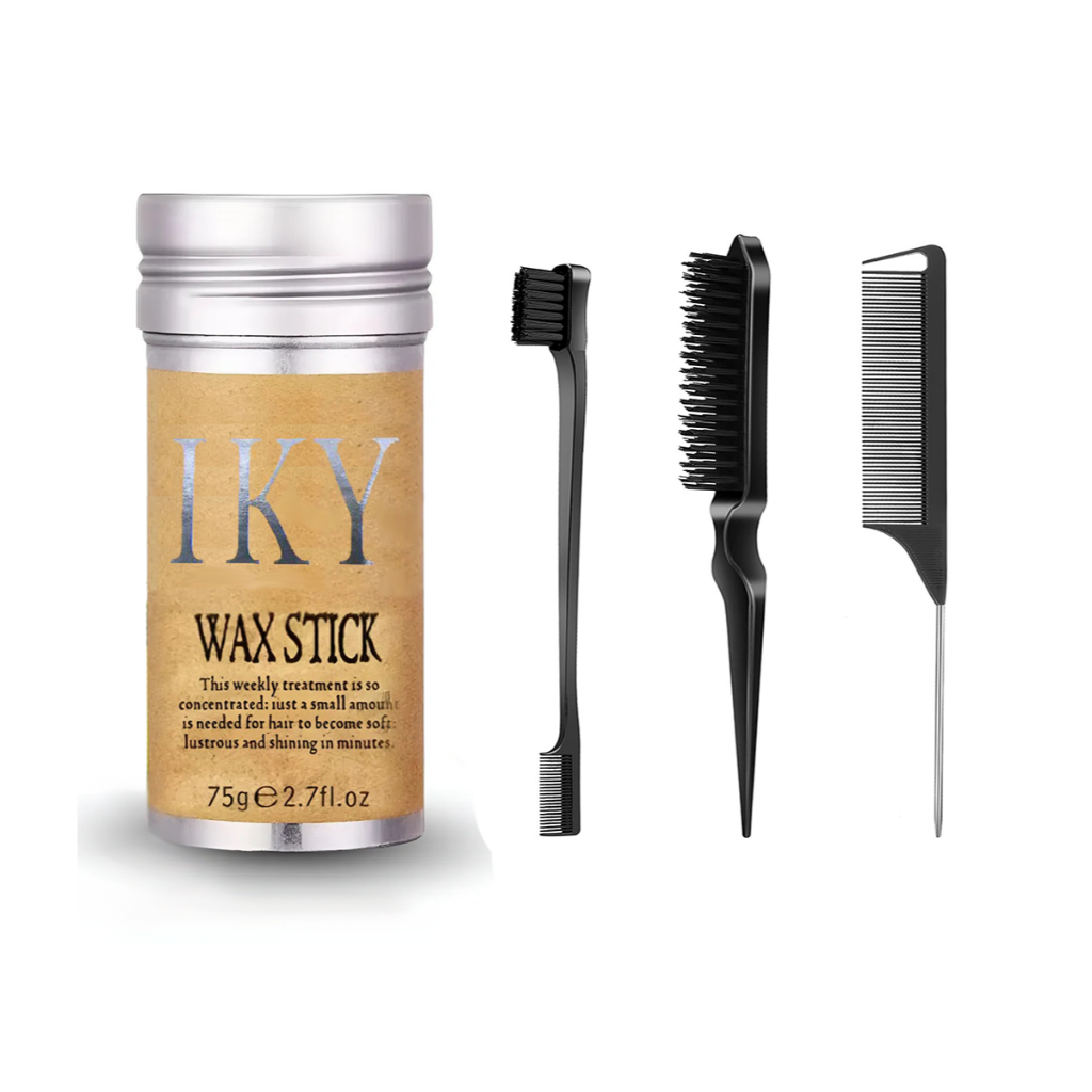 Cera Bastão Wax Stick Pomada Modelador + 3 Pente Finalizador em Oferta na Shopee