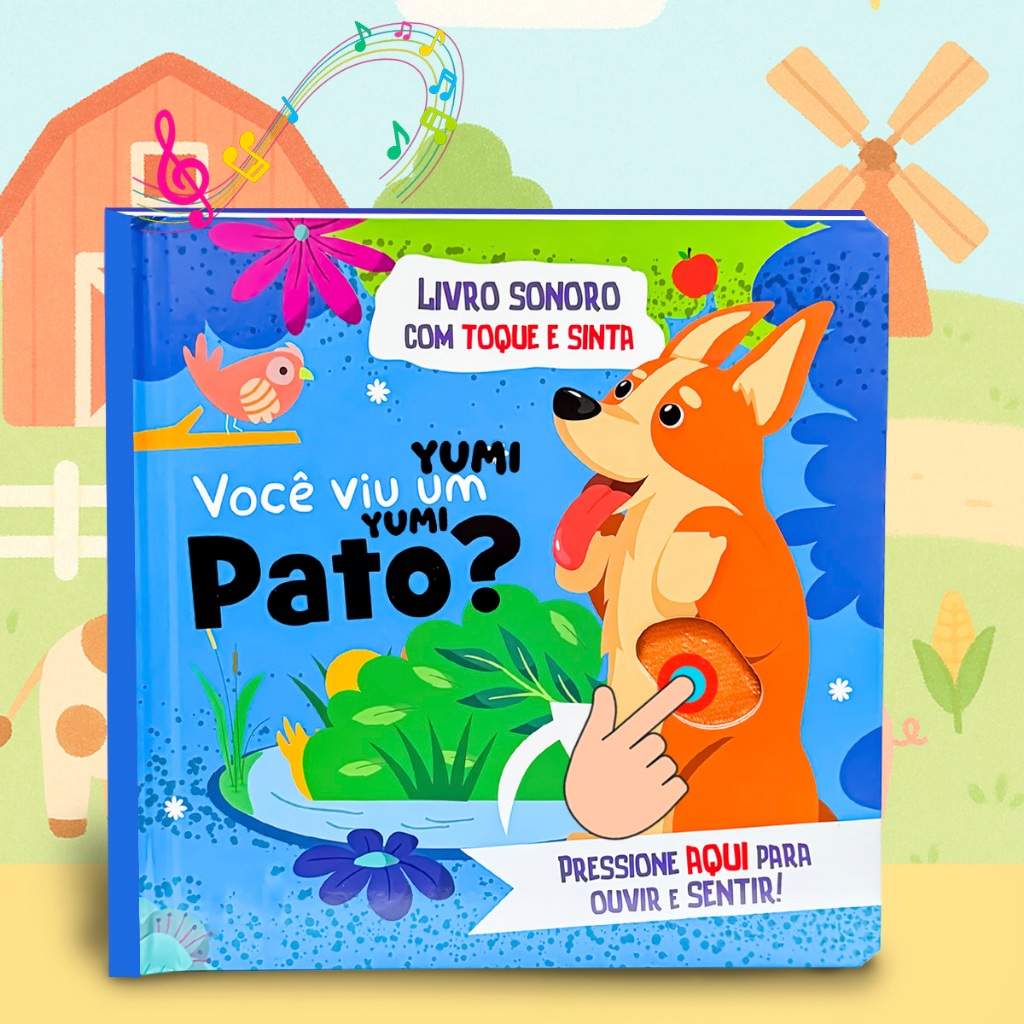 Livro Sensorial Bebê Você Viu um Pato? Toque E Ouça | Sons E Texturas Para Crianças | Coleção Premium