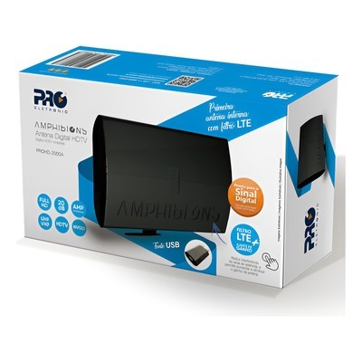 Antena Tv Digital Interna Amplificada Hdtv Vhf Uhf Full Hd