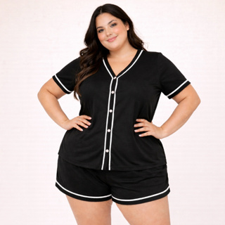 Baby Doll Pijama FB Plus Size G1 G2 G3 Americano Feminino pós parto amamentação pós cirurgico em Oferta na Shopee