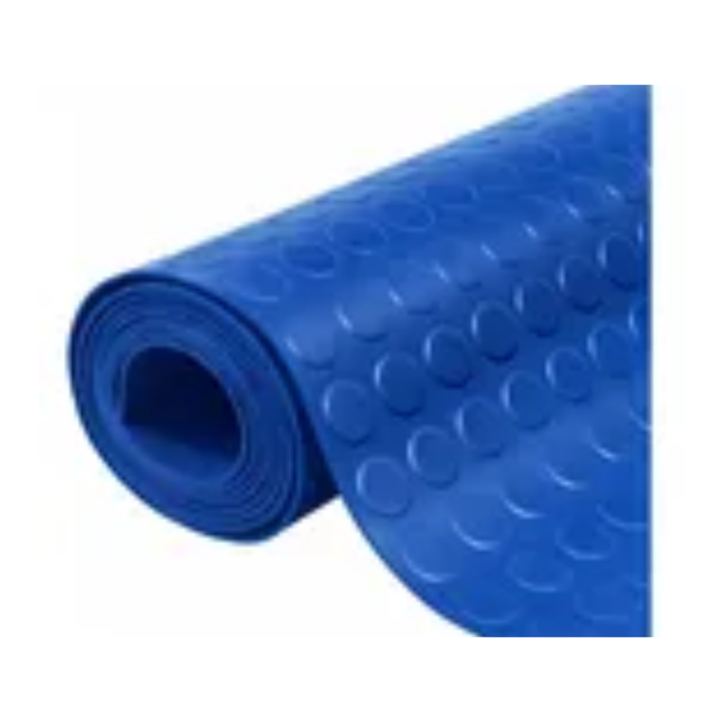 3 M x 1 M Piso Moeda Azul Borracha Industrial Garagem Academia Segurança Indústrias