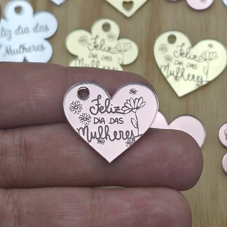 Pingente /Aplique  - Feliz dia das Mulheres 2,5CM – Escolha seu Modelo! em Oferta na Shopee