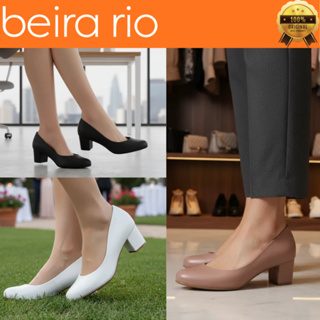 Sapato Beira Rio Feminino Salto Baixo Quadrado Social Casual Elegante Conforto Original em Oferta na Shopee