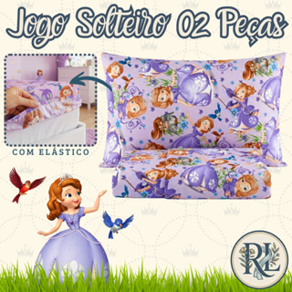 Jogo de Cama Solteiro 2 Peças Infantil (Lençol Parte de Baixo + Fronha) em Oferta na Shopee