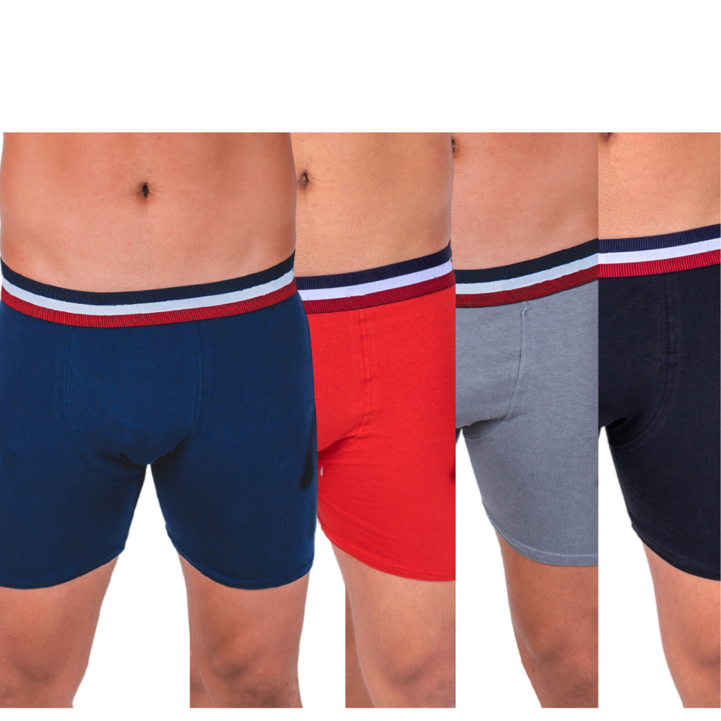 Kit C/6 Cuecas Boxer Antialérgica Cueca Box Algodão Masculina Long Leg Cotton em Oferta na Shopee