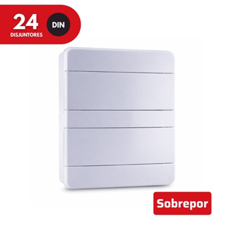 Quadro de Distribuição 24 Disjuntores Din Sobrepor Branco Force Line em Oferta na Shopee